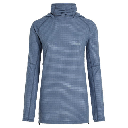 Hanorac femei Icebreaker Wom Mer 400 RealFleece Grid Pulover Hood albastru/gri Dawn