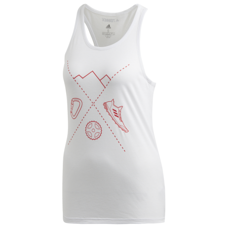 Maiou femei Adidas Ascend Tank alb