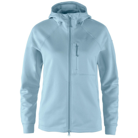 Geacă femei Fjällräven Abisko Grid Fleece Hoodie W albastru deschis Breeze Blue