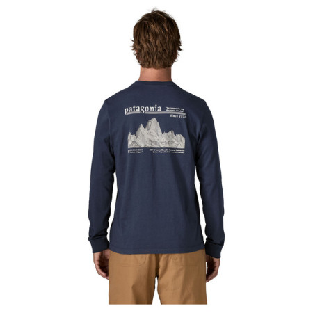 Tricou bărbați Patagonia M's L/S MW Hut Tripper Skyline T-Shirt