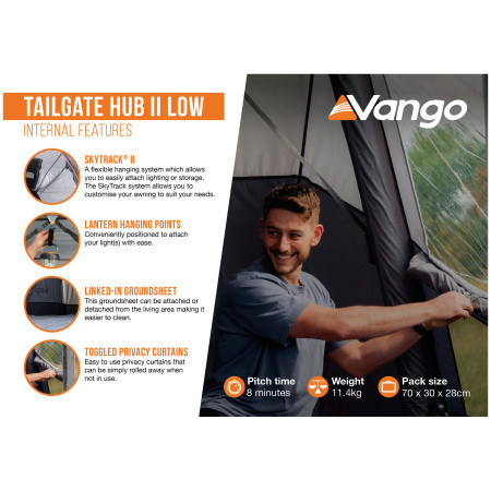 Cort frontal Vango Tailgate AirHub II Low