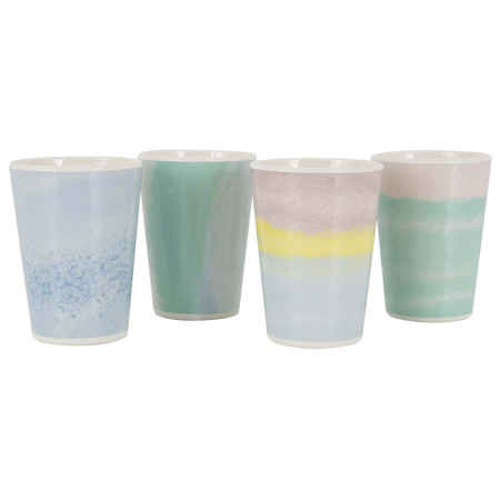 Set căni Bo-Camp Cup Barfleur 4p melamine culori mix Pastel