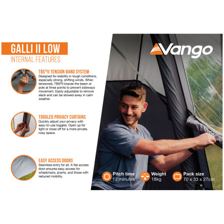 Cort frontal Vango Galli II Low