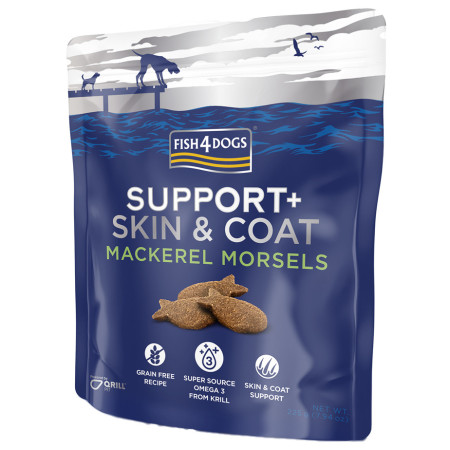 Recompense pentru câini Fish4Dogs Coat Mackerel Morsels 225g