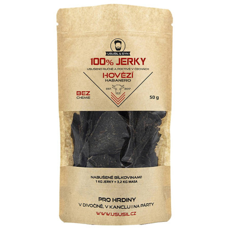 Carne uscată Usušil & Syn 100% JERKY Hovězí Habanero 50 g