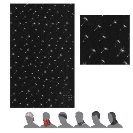 Fular Sensor Tube Pattern negru/alb