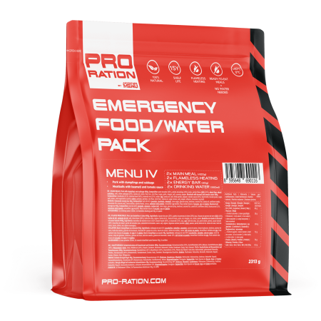 Fel principal Adventure Menu Emergency food/water pack, Menu IV roșu red