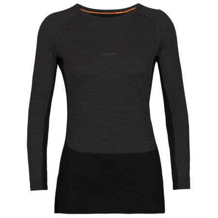 Tricou funcțional femei Icebreaker ZoneKnit™ 200 LS Crewe gri/negru