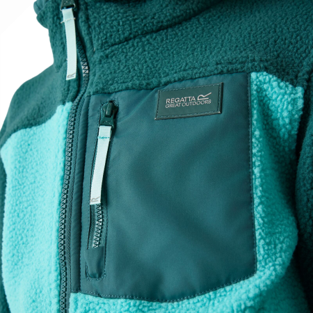 Hanorac funcțional copii Regatta Junior Frankie Warm Fleece Mediterranea/Turquoise