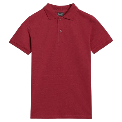 Tricou copii 4F Polo Shirt M614 roșu DARK RED