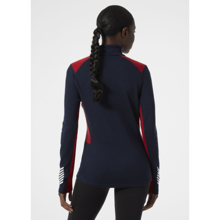 Tricou funcțional femei Helly Hansen W Lifa Merino Midweight 1/2 Zip