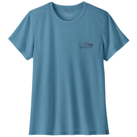 Tricou femei Patagonia Women's Capilene® Cool Trail Shirt - Stratapeaks albastru Shore Blue
