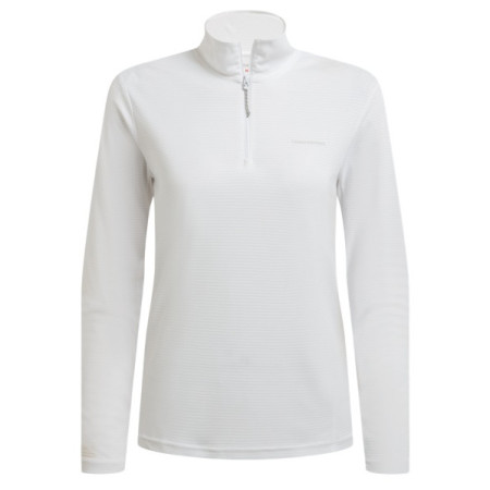 Tricou femei Craghoppers NosiLife SolarShield+ Half Zip Top alb White