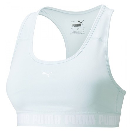 Bustieră Puma Mid Impact Strong Bra PM albastru deschis