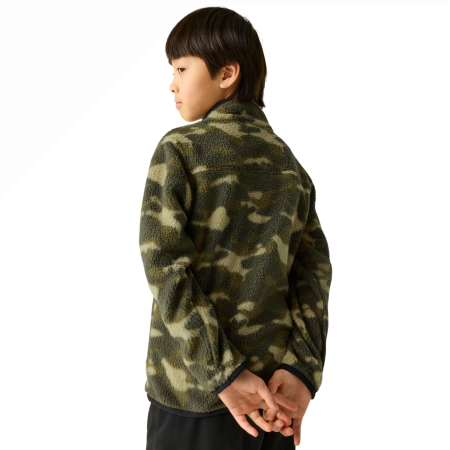 Hanorac funcțional copii Regatta Junior Frankie Warm Fleece Bark Green Camo