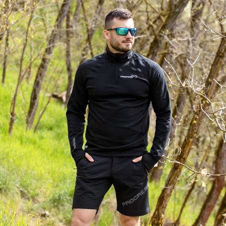 Hanorac funcțional bărbați Progress Torez Zip Merino