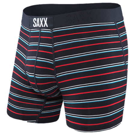 Boxeri Saxx Vibe Boxer Modern Fit Dk ink coast stripe roșu dk ink coast stripe