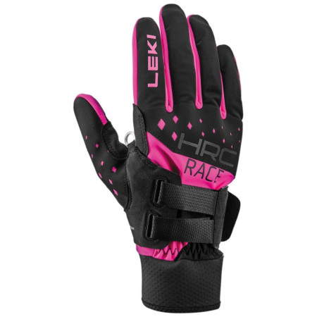 Mănuși de schi fond Leki HRC Race Shark negru/roz black-neonpink