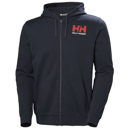 Hanorac bărbați Helly Hansen HH Logo Fz Hoodie albastru închis 597 Navy