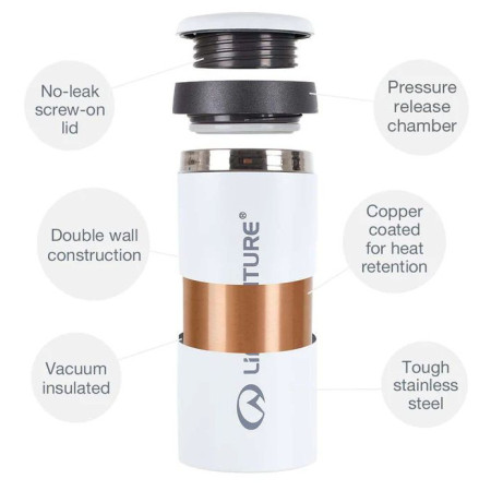 Cană termică LifeVenture One Touch Thermal Mug 350 ml