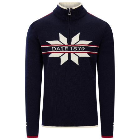 Pulover bărbați Dale of Norway Nåle Masc. Sweater albastru închis/alb Marine Offwhite