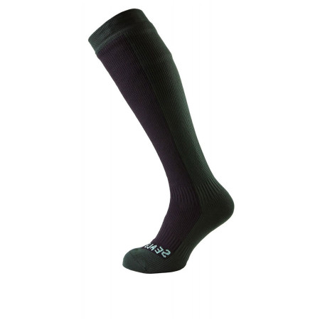 Șosete impermiabile SealSkinz Hiking Mid Knee negru Black/Racing green