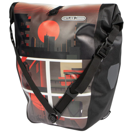 Geantă impermeabilă pentru bicicletă Ortlieb Back-Roller Design roșu Morning Routine