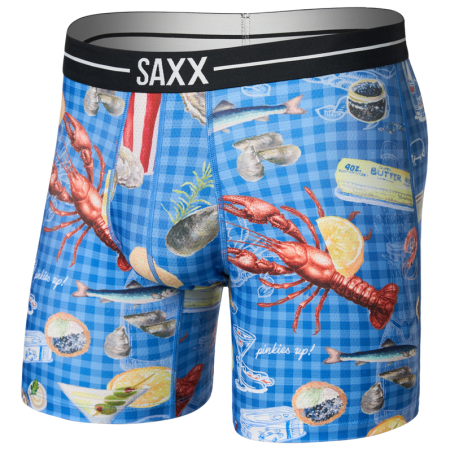 Boxeri Saxx Volt Breathable Mesh Boxer Brief albastru low life picnic-blue
