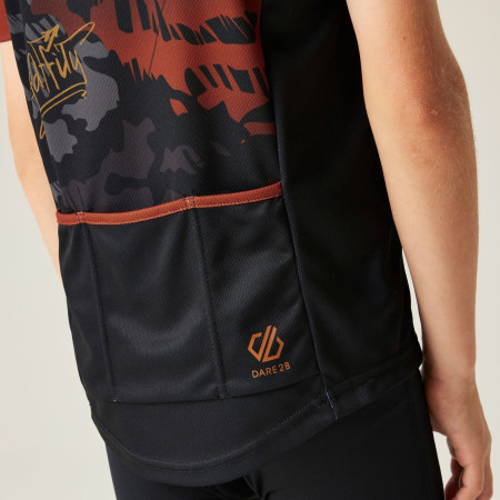 Tricou ciclism copii Dare 2b Dynamite Jersey Blk Graffiti