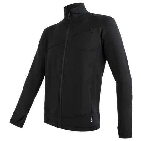 Hanorac funcțional bărbați Sensor Tecnostretch, fermoar lung negru