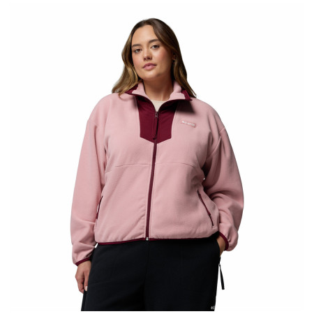 Hanorac femei Columbia Sequoia Grove™ Full Zip Fleece roz Eraser Pink, Rich Wine