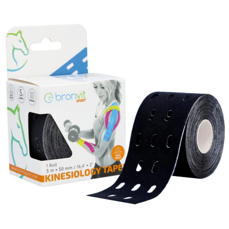 Bandă kinesiologică BronVit Sport Kinesio Tape perforată