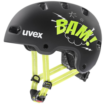 Cască de ciclism copii Uvex Kid 4 Style negru/galben bam black - lime matt