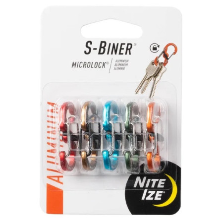 Carbinieră auxiliară Nite Ize S-Biner Microlock hliník