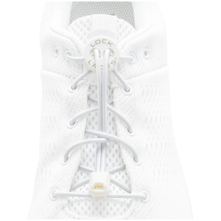 Șireturi încălțăminte Lock Laces Solid alb White Solid