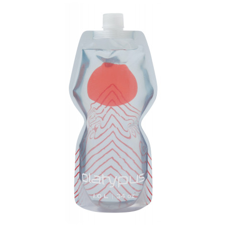 Sticlă Platypus Softbottle 1L Closure cap roșu