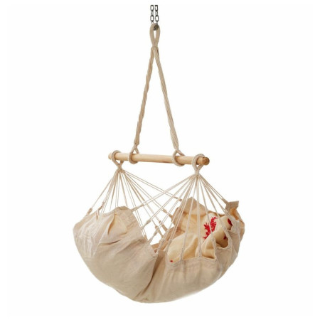 Set hamac Hamaka.eu Leagăn pentru bebeluși alb