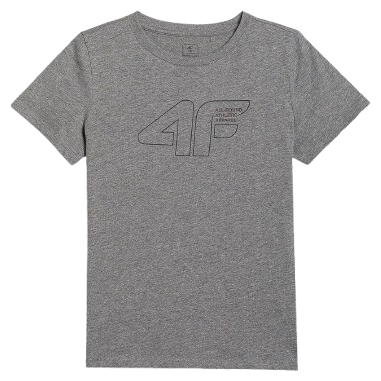 Tricou copii 4F Tshirt M2417 gri MIDDLE GREY MELANGE