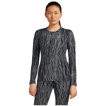 Tricou funcțional femei Icebreaker Women Merino 260 Tech Vertex LS Crewe Delta Lines AOP