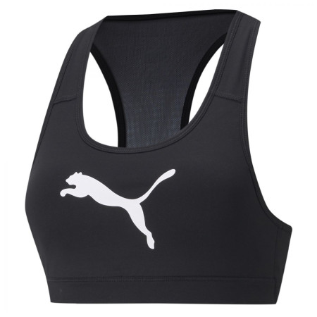Bustieră Puma Mid Impact 4Keeps Graphic Bra PM negru/alb