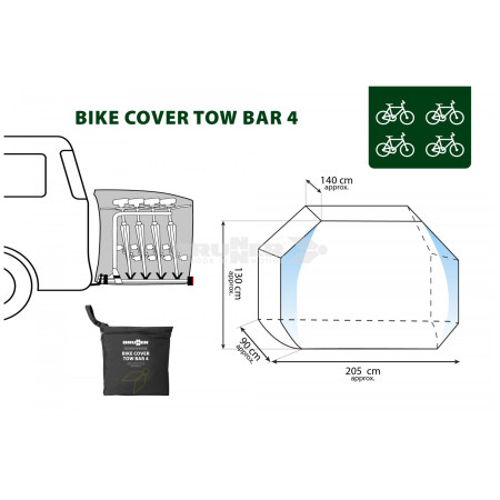 Husă impermeabilă Brunner Bike Cover Tow Bar 3/4