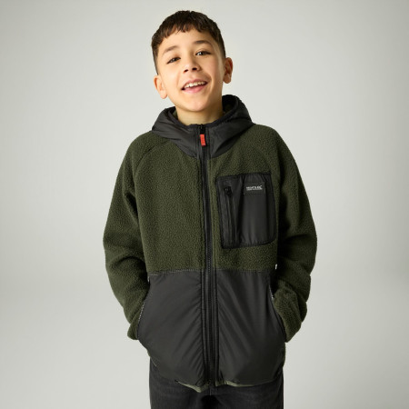 Hanorac copii Regatta Munro Hybrid Jacket DarkKhak/Blk