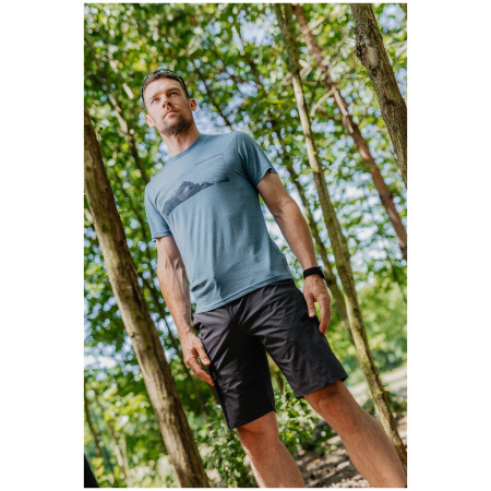 Tricou bărbați MOOA Merino Lyolite Highlander 150 Short