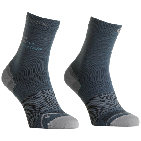Șosete merino femei Ortovox Alpine Light Comp Mid Socks W gri/albastru Dark Arctic Grey