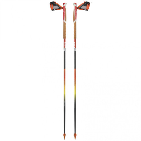 Bețe de trekking TSL Trail Carbon 4 Cork Cross portocaliu/galben