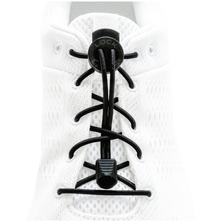 Șireturi încălțăminte Lock Laces Solid negru Black Solid