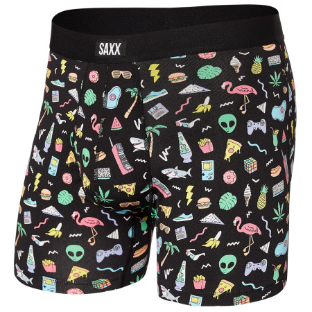 Boxeri Saxx Daytripper Boxer Brief Fly Fun Bits negru/verde
