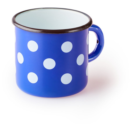 Cană Zulu albastră cu buline albe