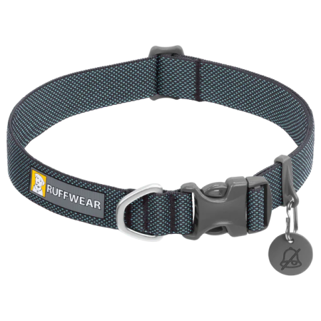 Zgardă pentru câini Ruffwear Hi & Light™ Collar negru Basalt Gray