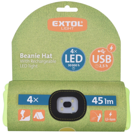 Căciulă cu lanternă frontală Extol Light